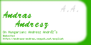andras andresz business card